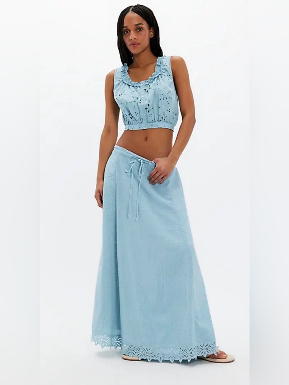 Free People - NWT Madelyn Cotton Maxi Skirt Set Large